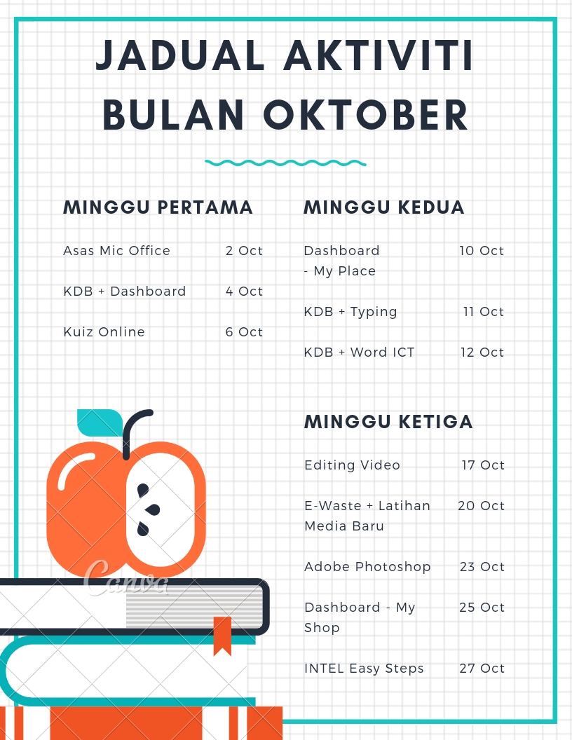 JADUAL AKTIVITI BULAN OKTOBER