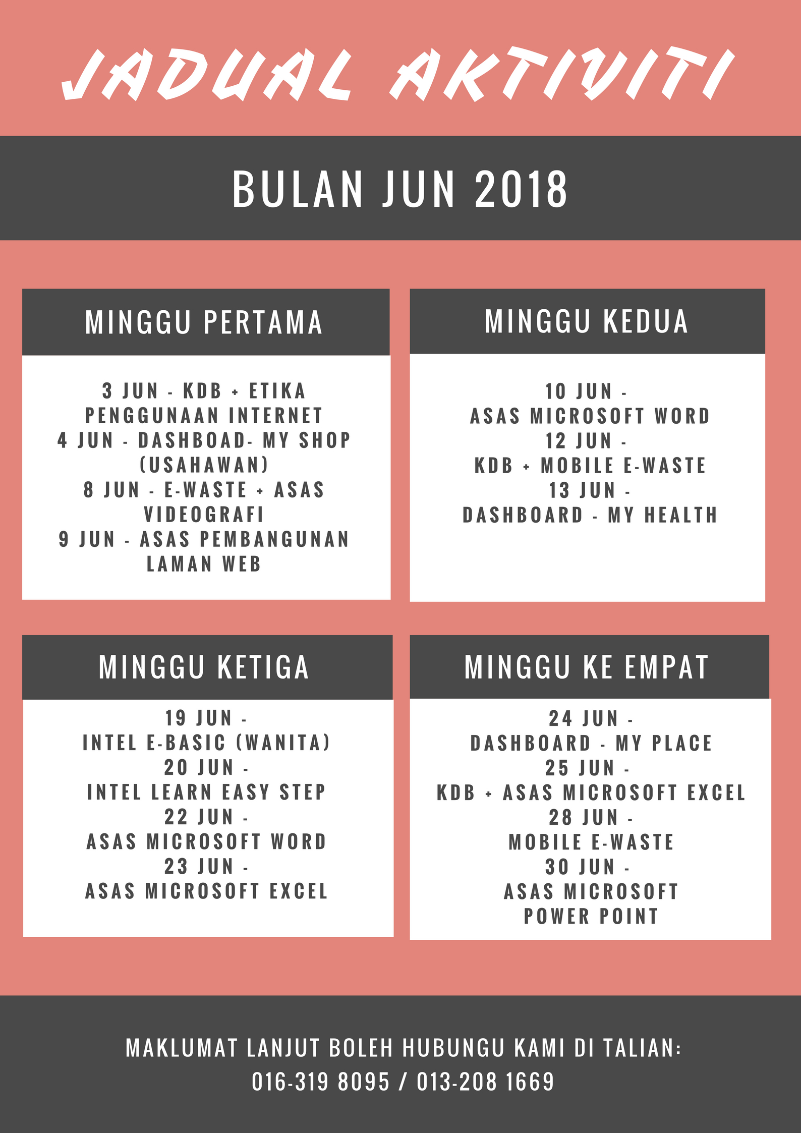 JADUAL AKTIVITI jun