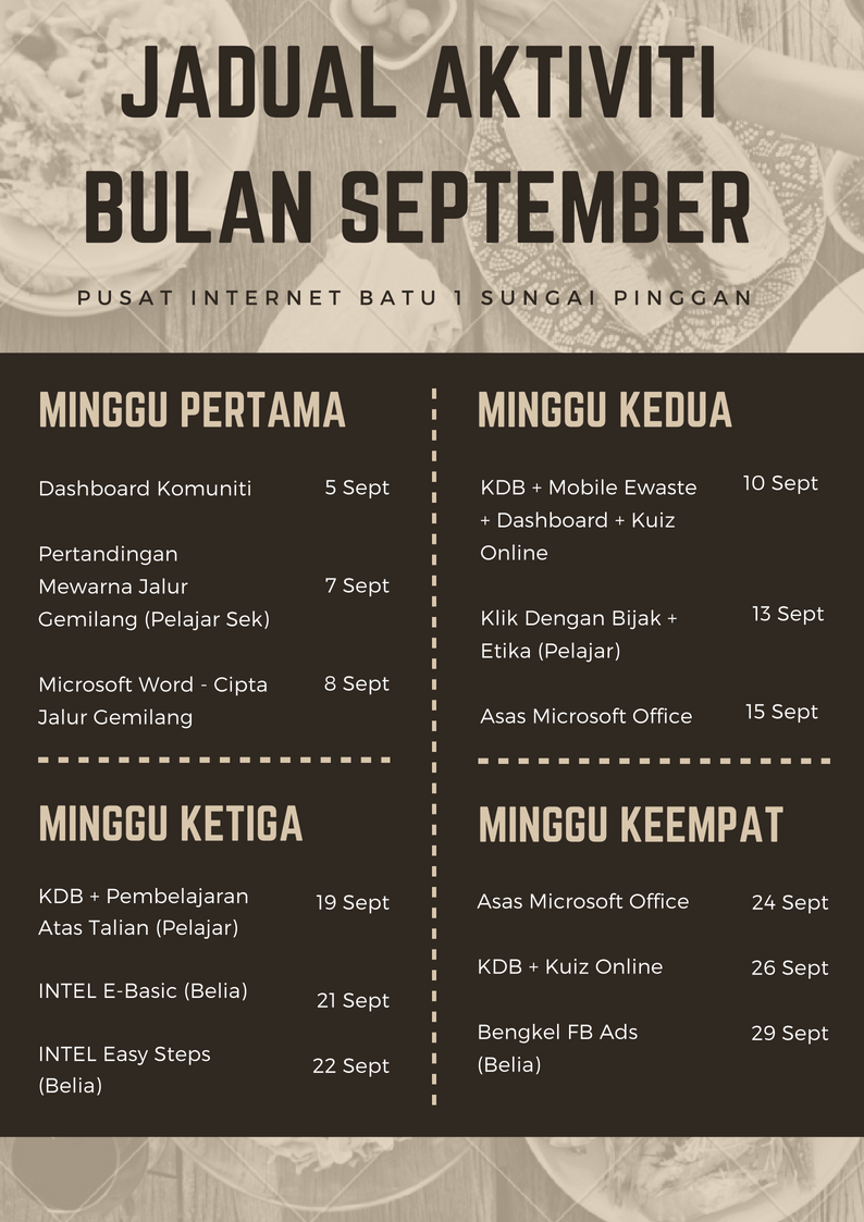 jadual sept